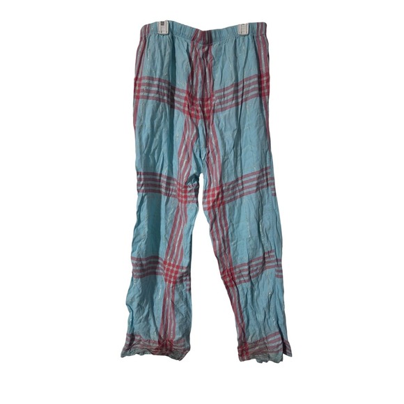 Victoria's Secret Pajama Pants Womens Blue Pink Plaid Sleepwear, Medium - Picture 3 of 4
